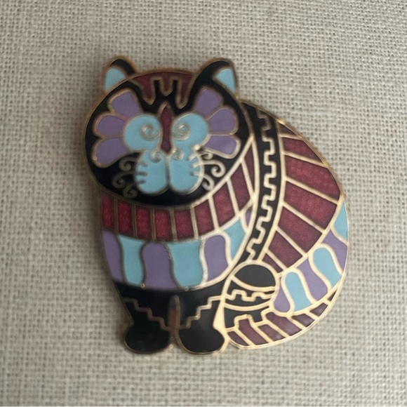 Barbara Lavallee @Artique LTD,  enamel Kitty Cat Pin Brooch - Picture 3 of 9
